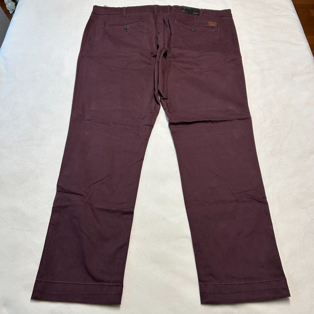 NWT JACHS New York Mens 40x30 Burgundy Slim Fit Chino Pants Stretch Casual - Picture 11 of 11
